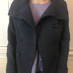 H&M NAVY PEA COAT